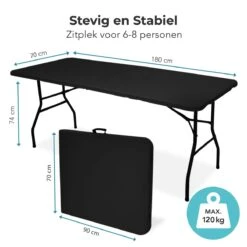 LifeGoods Klaptafel - Inklapbaar - 70x180cm - Verstelbare Vouwtafel - Weerbestendig - Zwart 13 LifeGoods Klaptafel - Inklapbaar - 70x180cm - Verstelbare Vouwtafel - Weerbestendig - Zwart -Tuingereedschap Serie Winkel 1200x1200 1347
