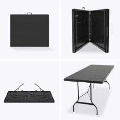 LifeGoods Klaptafel - Inklapbaar - 180 Cm - 6 Tot 8 Personen - Zwart -Tuingereedschap Serie Winkel 1200x1200 1387