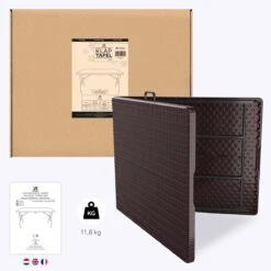 LifeGoods Klaptafel - Inklapbaar - 180 Cm - 6 Tot 8 Personen - Bruin -Tuingereedschap Serie Winkel 1200x1200 1393