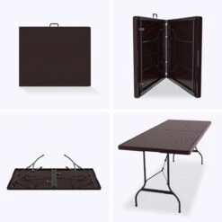LifeGoods Klaptafel - Inklapbaar - 180 Cm - 6 Tot 8 Personen - Bruin -Tuingereedschap Serie Winkel 1200x1200 1395