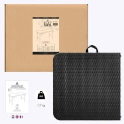 LifeGoods Klaptafel - Inklapbaar - 120 Cm - 4 Personen - Zwart -Tuingereedschap Serie Winkel 1200x1200 1405