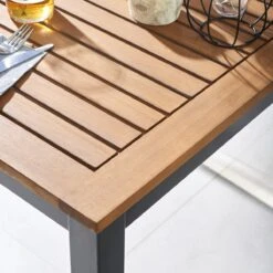 NATERIAL - Tuintafel Vierkant ORIS - 4 Personen - Houten Tafel 90x90 Cm - Aluminium - Met Houten Blad - Eucalyptus -Tuingereedschap Serie Winkel 1200x1200 1406