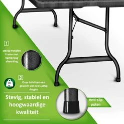 Sens Design Tuintafel Kunststof - Campingtafel Inklapbaar - Rotan-Look -Tuingereedschap Serie Winkel 1200x1200 1423