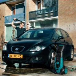 VONROC Hogedrukreiniger V18-2 1800W – 140 Bar – 420 L/h – Incl. 8m Slang, Geïntegreerde Reinigingsmiddelen Tank, Terrasreiniger, Spuitstukken En Accessoires -Tuingereedschap Serie Winkel 1200x1200 145