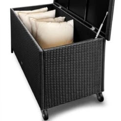 Casaria Wicker Opbergbox - Waterdicht 121,5cm Met Wielen - Grijs -Tuingereedschap Serie Winkel 1200x1200 1544
