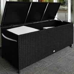 Casaria Wicker Opbergbox - Waterdicht 121,5cm Met Wielen - Grijs -Tuingereedschap Serie Winkel 1200x1200 1545