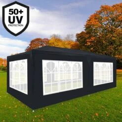 Partytent, Feesttent, Paviljoen Rimini 3x6 Meter Antraciet Met Boogramen En Zijwanden... -Tuingereedschap Serie Winkel 1200x1200 1559