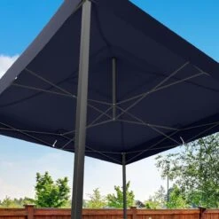 LifeGoods Partytent - 3x3 M - Easy Up - Opvouwbaar - Waterdicht - Draagtas Met Wieltjes - Donkerblauw -Tuingereedschap Serie Winkel 1200x1200 1590
