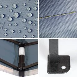 LifeGoods Partytent - 3x3 M - Easy Up - Opvouwbaar - Waterdicht - Draagtas Met Wieltjes - Donkerblauw -Tuingereedschap Serie Winkel 1200x1200 1594