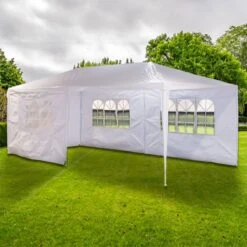 MaxxGarden Partytent - Paviljoen - 300 X 600 X 250 Cm - Met Zijwanden - Waterdicht Pro - 32mm Buizen – Wit -Tuingereedschap Serie Winkel 1200x1200 1597