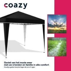 Coazy Waterdichte Partytent 3x3 Meter Opvouwbaar - Paviljoen - Easy Up - Pop-up Tent Met Haringen, Touw En Anti Slip Poten - Waterdicht - Partytenten Weerbestendig -Tuingereedschap Serie Winkel 1200x1200 1604