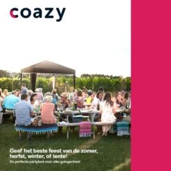 Coazy Waterdichte Partytent 3x3 Meter Opvouwbaar - Paviljoen - Easy Up - Pop-up Tent Met Haringen, Touw En Anti Slip Poten - Waterdicht - Partytenten Weerbestendig -Tuingereedschap Serie Winkel 1200x1200 1605