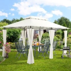 El Jardin - Partytent - 4x3 - Waterdicht Dak - Wanden - Beige Paviljoen 12 El Jardin - Partytent - 4x3 - Waterdicht Dak - Wanden - Beige Paviljoen -Tuingereedschap Serie Winkel 1200x1200 1611