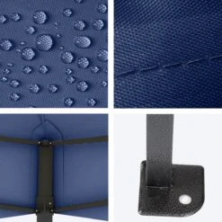 LifeGoods Partytent - 3x4.5 M - Zijwanden - Easy Up - Opvouwbaar - Waterdicht - Draagtas Met Wieltjes - Donkerblauw -Tuingereedschap Serie Winkel 1200x1200 1641