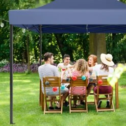 LifeGoods Partytent - 3x4.5 M - Zijwanden - Easy Up - Opvouwbaar - Waterdicht - Draagtas Met Wieltjes - Donkerblauw -Tuingereedschap Serie Winkel 1200x1200 1647