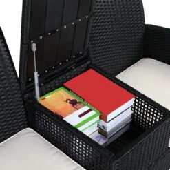 Casaria Tuinbank Polyrattan – 2 Zitter Incl. Tafel & Kussens – Zwart 20 Casaria Tuinbank Polyrattan – 2 Zitter Incl. Tafel & Kussens – Zwart -Tuingereedschap Serie Winkel 1200x1200 1676