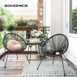 Songmics Balkonmeubilair, Tuinmeubelset, Set Van 3, Zitgroep, Terrasmeubilair, Glazen Tafelblad, 2 Stoelen, Voor Binnen En Buiten, Voor Patio, Tuin, Balkon, Buiten, Zwart GGF013B02 17 Songmics Balkonmeubilair, Tuinmeubelset, Set Van 3, Zitgroep, Terrasmeubilair, Glazen Tafelblad, 2 Stoelen, Voor Binnen En Buiten, Voor Patio, Tuin, Balkon, Buiten, Zwart GGF013B02 -Tuingereedschap Serie Winkel 1200x1200 1707