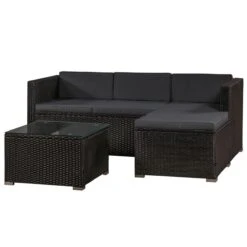 Polyrotan Loungeset Punta Cana L - Zwart -Tuingereedschap Serie Winkel 1200x1200 1788