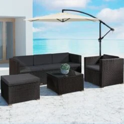 Polyrotan Loungeset Punta Cana L - Zwart -Tuingereedschap Serie Winkel 1200x1200 1789