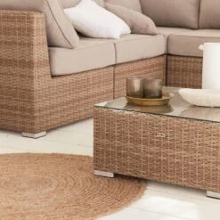 Premium Loungeset - VITTORIA - Rond Wicker– 5 Plaatsen, Naturel/beige -Tuingereedschap Serie Winkel 1200x1200 1799