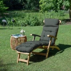 Beautissu Deckchair Kussen 200x50x8 Cm - Ligstoelkussen Antraciet - Matraskussen Voor Hangmatten En Tuin-/terrasstoelen - Flair DC -Tuingereedschap Serie Winkel 1200x1200 1911