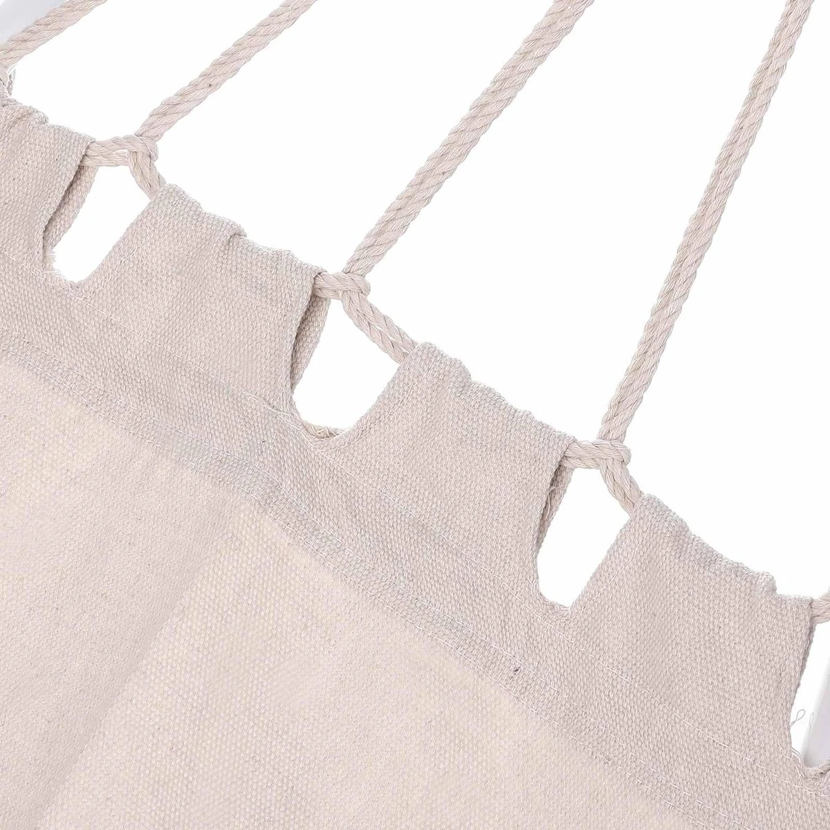 Detex Hangmat Met Franjes - 320x150cm – Belastbaar Tot 300kg Beige 8 Detex Hangmat Met Franjes - 320x150cm – Belastbaar Tot 300kg Beige - Afbeelding 6