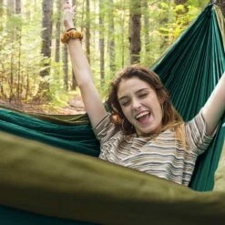 Kanyon Hangmat - Incl. Karabijnhaken En Riemen - Licht Parachutestof - 260 X 140 Cm - Tot 200kg - Groen/Khaki -Tuingereedschap Serie Winkel 1200x1200 1969