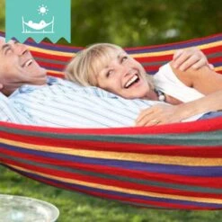 Dubbele Hangmat Rood - 1 Of 2 Persoons - Lig Oppervlak 190x150cm - Lengte 260cm -Tuingereedschap Serie Winkel 1200x1200 1980