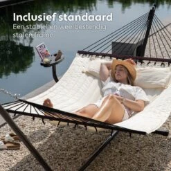 Vita5 Hangmat Met Standaard En Spreidstok – 2 Persoons – Incl. Bekerhouder - Afneembaar Kussen – Uv-bestendig – Beige 16 Vita5 Hangmat Met Standaard En Spreidstok – 2 Persoons – Incl. Bekerhouder - Afneembaar Kussen – Uv-bestendig – Beige -Tuingereedschap Serie Winkel 1200x1200 1989