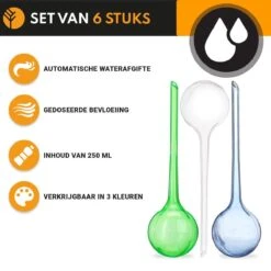 Waterdruppelaar Set Van 6 Stuks Voor Planten – 27 CM – Automatisch Watergeefsysteem Voor Kamerplanten – Planten Watergever Met Druppelsysteem – Waterbol -Tuingereedschap Serie Winkel 1200x1200 2160