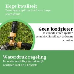 Y Stuk Kraan - Kraan Splitter - Waterverdeler - Buitenkraan - Waterverdeler 2 Weg – Messing - Afzonderlijk Af Te Sluiten -Tuingereedschap Serie Winkel 1200x1200 2164