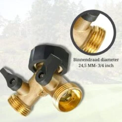 Y Stuk Kraan - Kraan Splitter - Waterverdeler - Buitenkraan - Waterverdeler 2 Weg – Messing - Afzonderlijk Af Te Sluiten -Tuingereedschap Serie Winkel 1200x1200 2166