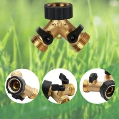Y Stuk Kraan - Kraan Splitter - Waterverdeler - Buitenkraan - Waterverdeler 2 Weg – Messing - Afzonderlijk Af Te Sluiten -Tuingereedschap Serie Winkel 1200x1200 2167