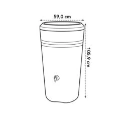 Elho Green Basics Regenton - Regenton - Living Black - Buiten - 200 Liter -Tuingereedschap Serie Winkel 1200x1200 2172