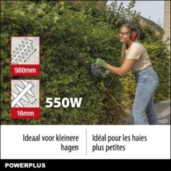 Powerplus POWEG40100 Elektrische Heggenschaar - 550W - Snoeien En Knippen - Zwaardlengte 560mm - Mesafstand 16mm - Haagschaar Voor Tuinonderhoud -Tuingereedschap Serie Winkel 1200x1200 232