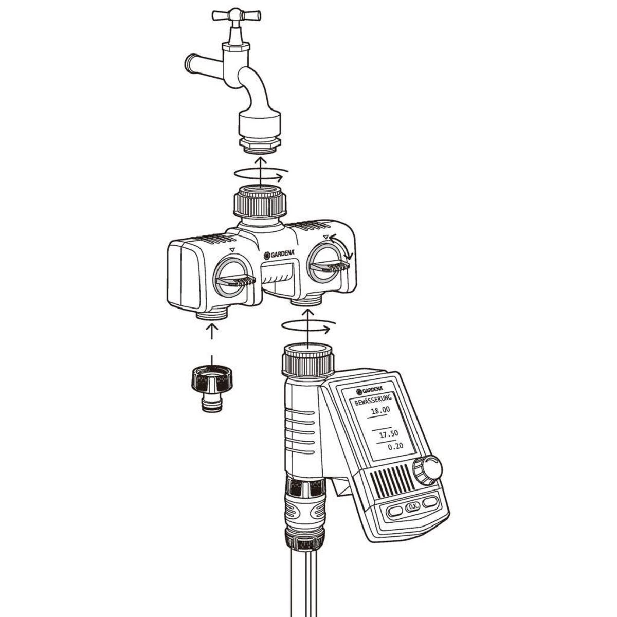 GARDENA - Waterverdeler - Slangkoppeling - 26.5 Mm 6 GARDENA - Waterverdeler - Slangkoppeling - 26.5 Mm - Afbeelding 4