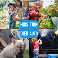 Strex Flexibele Tuinslang 15M Met Sproeikop - Uitrekbaar - Incl. Koppelingen, Ophanghaak & Opbergzak -Tuingereedschap Serie Winkel 1200x1200 2440