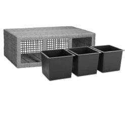 Casaria Staande Plantenbak – Met Waterafvoer 83x30,5x60cm - Zwart -Tuingereedschap Serie Winkel 1200x1200 2535