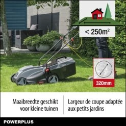Powerplus POWEG63703 Elektrische Grasmaaier - Grasmachine Voor Kleine Tuin - 1000 W - 32cm Maaibreedte - 30L Opvangbak - Verstelbare Maaihoogte -Tuingereedschap Serie Winkel 1200x1200 255
