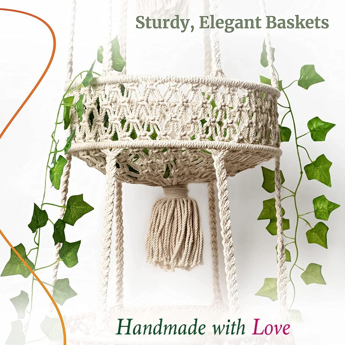Macramé 3-Laags Hangende Fruitmand - Bohemian Mand Plantenhanger - Handgemaakt Katoen Touw Fruitschaal Hangmand - Boho Ophangbaar Etagere - Decoratieve Fruit Schaal/Basket - Opbergmand Organizer - Keuken/Balkon Decoratie - Hangpot Voor Binnen/Buiten 7 Macramé 3-Laags Hangende Fruitmand - Bohemian Mand Plantenhanger - Handgemaakt Katoen Touw Fruitschaal Hangmand - Boho Ophangbaar Etagere - Decoratieve Fruit Schaal/Basket - Opbergmand Organizer - Keuken/Balkon Decoratie - Hangpot Voor Binnen/Buiten - Afbeelding 5