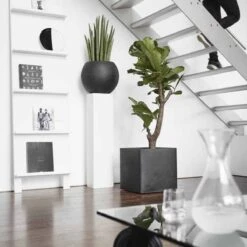 Capi Europe - Bloempot Vierkant Smooth NL - 40x40x40 - Zwart - Voor Binnen En Buiten - KBL903 -Tuingereedschap Serie Winkel 1200x1200 2616