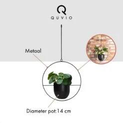 QUVIO Bloempot Hangend / Bloempotten Voor Binnen / Bloempotten / Bloempot Binnen / Bloempot Met Ophanghaak - Metaal -Tuingereedschap Serie Winkel 1200x1200 2633