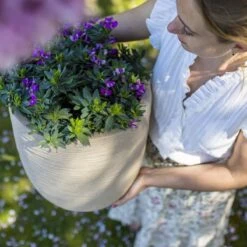 Capi Europe - Bloempot Bol Waste Rib NL - 35x34 - Terrazzo Beige - Voor Binnen En Buiten - KTBR932 -Tuingereedschap Serie Winkel 1200x1200 2636