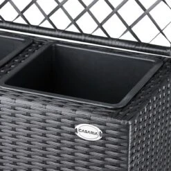 Casaria Polyrattan Plantenbak - Met Klimoprek - 3 Bakken Zwart 20 Casaria Polyrattan Plantenbak - Met Klimoprek - 3 Bakken Zwart -Tuingereedschap Serie Winkel 1200x1200 2662