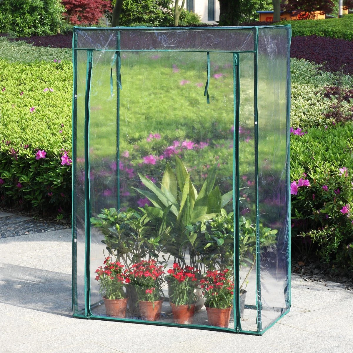 Relaxdays Tomatenkas 150x100x50 Cm - Tuinkas Tomaten - Foliekas - Serre - Kweekkas - PVC 8 Relaxdays Tomatenkas 150x100x50 Cm - Tuinkas Tomaten - Foliekas - Serre - Kweekkas - PVC - Afbeelding 6