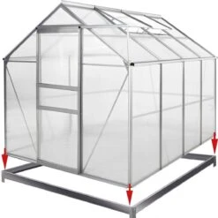 Gardebruk Aluminium Kas 4,75 M² - Fundament & Regengoot - 250x190cm -Tuingereedschap Serie Winkel 1200x1200 2733