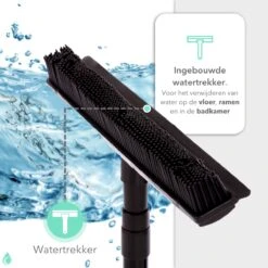 CLEANLY® Rubberen Bezem Met Vloerwisser - Kappersbezem - Zachte Bezem Binnen & Buiten - Vloertrekker Met Steel - 68-150 Cm -Tuingereedschap Serie Winkel 1200x1200 390