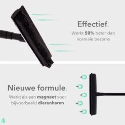 CLEANLY® Rubberen Bezem Met Vloerwisser - Kappersbezem - Zachte Bezem Binnen & Buiten - Vloertrekker Met Steel - 68-150 Cm -Tuingereedschap Serie Winkel 1200x1200 391