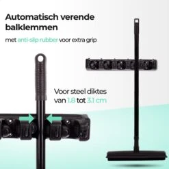 CLEANLY® Bezemhouder - Ophangsysteem Voor Tuingereedschap - Bezem Ophangsysteem - Gereedschapshouder Met Ophanghaken - ABS -Tuingereedschap Serie Winkel 1200x1200 438