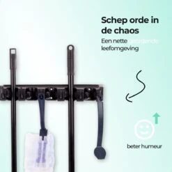 CLEANLY® Bezemhouder - Ophangsysteem Voor Tuingereedschap - Bezem Ophangsysteem - Gereedschapshouder Met Ophanghaken - ABS -Tuingereedschap Serie Winkel 1200x1200 440